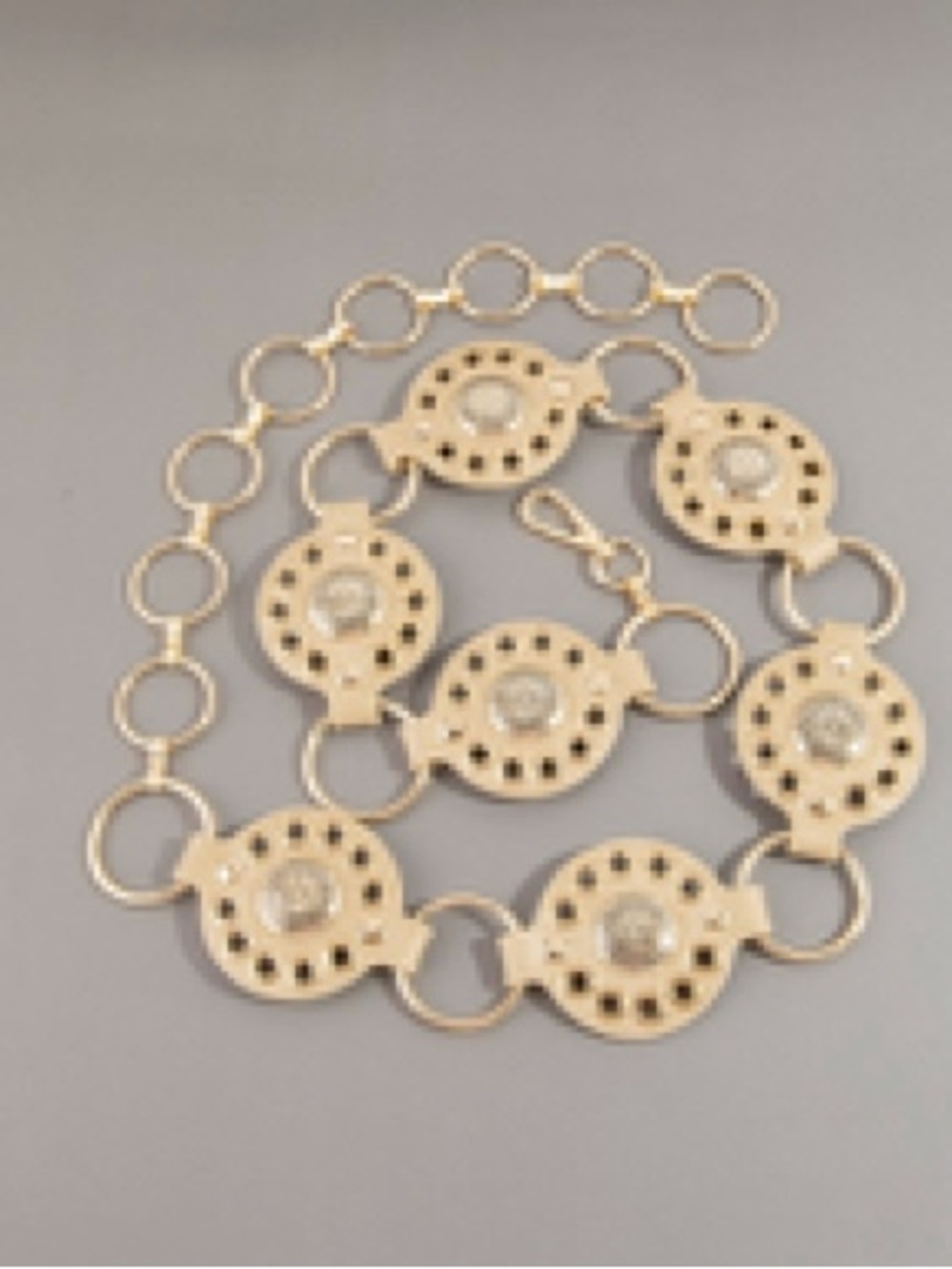 Leather Medallion Chain Belt O/S (fits most) - Picture 7 of 9